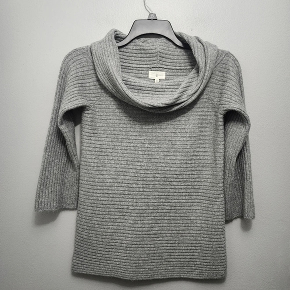 Lou and grey women's sweater size XS gray wool blend cowl neck - Picture 1 of 7